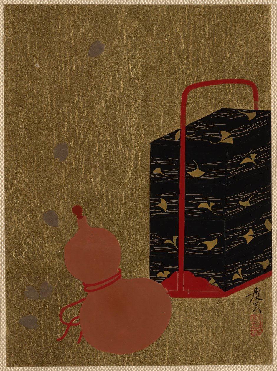 Caja de laca y calabaza de Shibata Zeshin