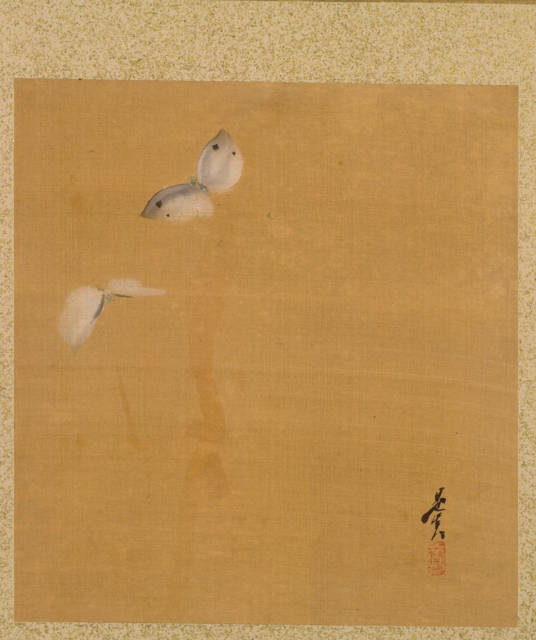Hoja del Álbum de Temas Estacionales: Hojas de arce y pluma, 1847 de Shibata Zeshin