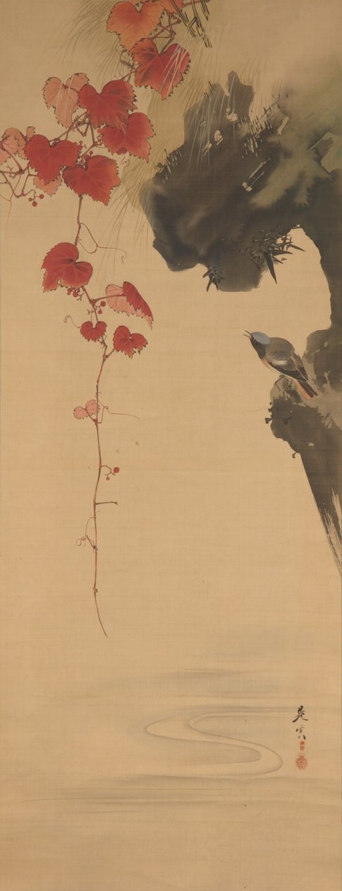 Blätter und Vogel de Shibata Zeshin