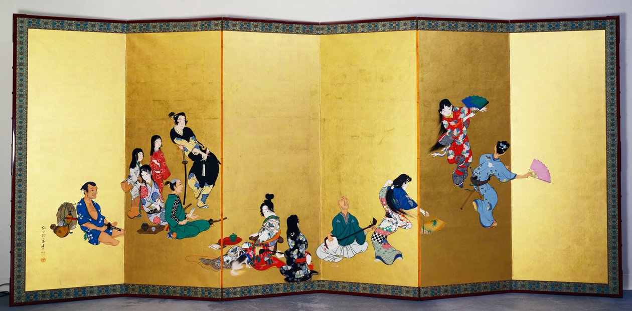 Los Cuatro Pasatiempos Elegantes - Música, el Juego de Go de Shibata Zeshin