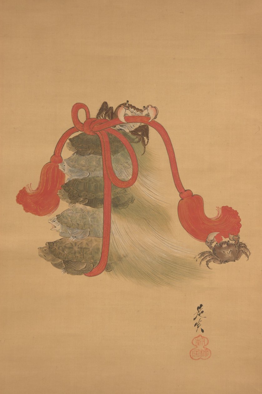 Schildkröten und Krabben de Shibata Zeshin