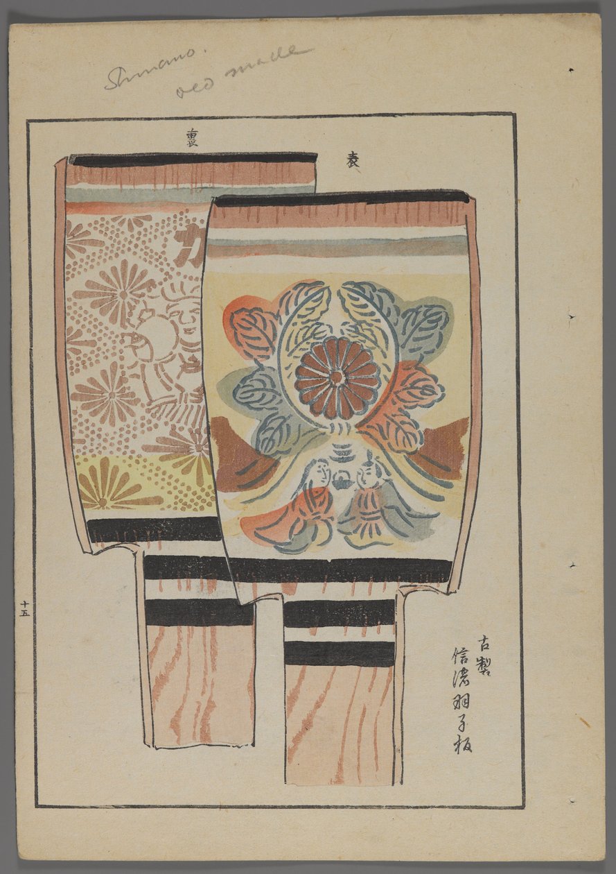 Juguetes japoneses, de Unai no tomo (Amigos de un niño) por Shimizu Seifu, 1891-1923. Paletas de hanetsuki con diseños florales. de Shimizu Seifu