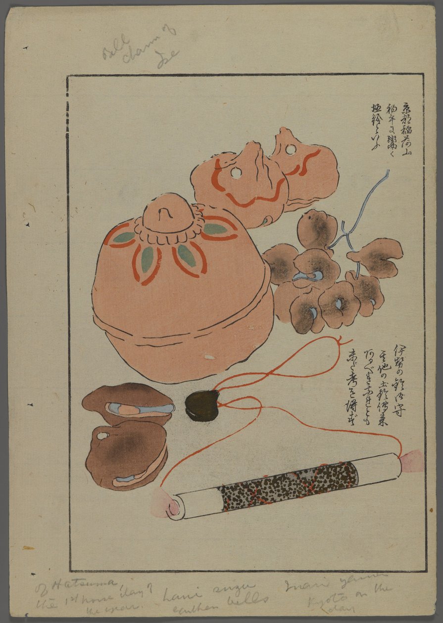Juguetes japoneses, de Unai no tomo (Amigos de un niño) por Shimizu Seifu, 1891-1923. Campanas, sonajeros. de Shimizu Seifu