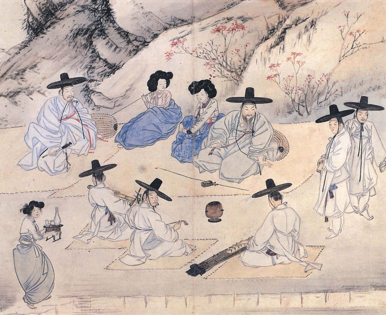 Un día divertido en un campo de primavera de Shin Yun bok