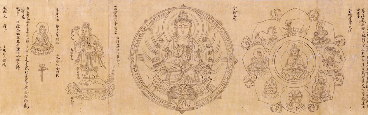 Divinidades budistas en dos volúmenes de Shinkaku