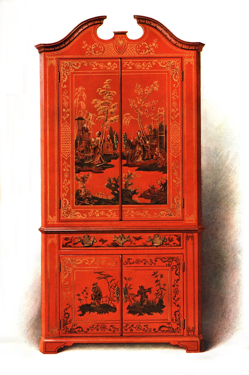 Gabinete de laca roja, 1907-1908 de Shirley Charles Llewellyn Slocombe