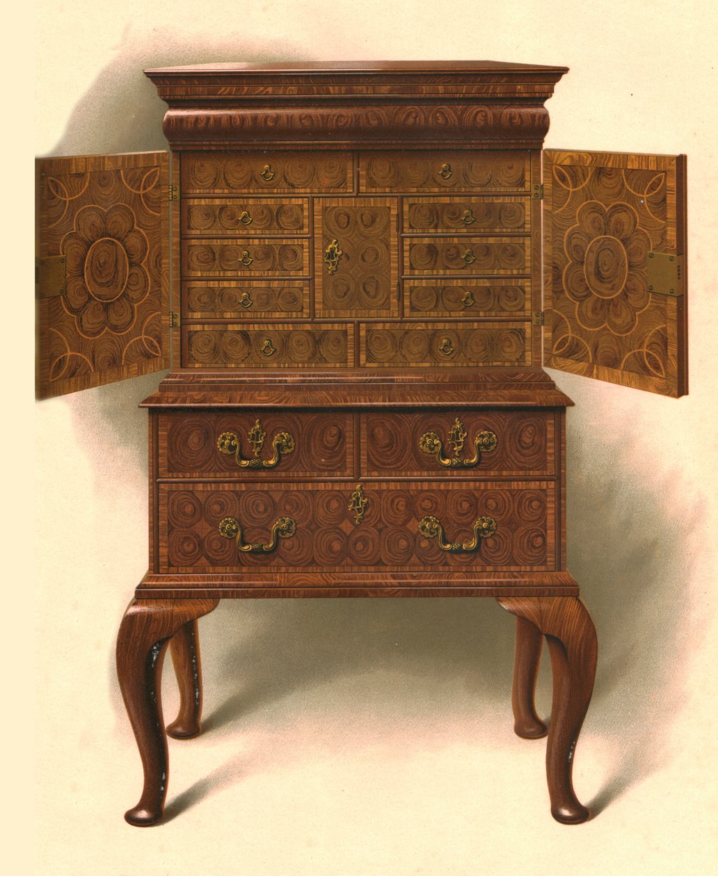 Gabinete de nogal, 1906 de Shirley Charles Llewellyn Slocombe