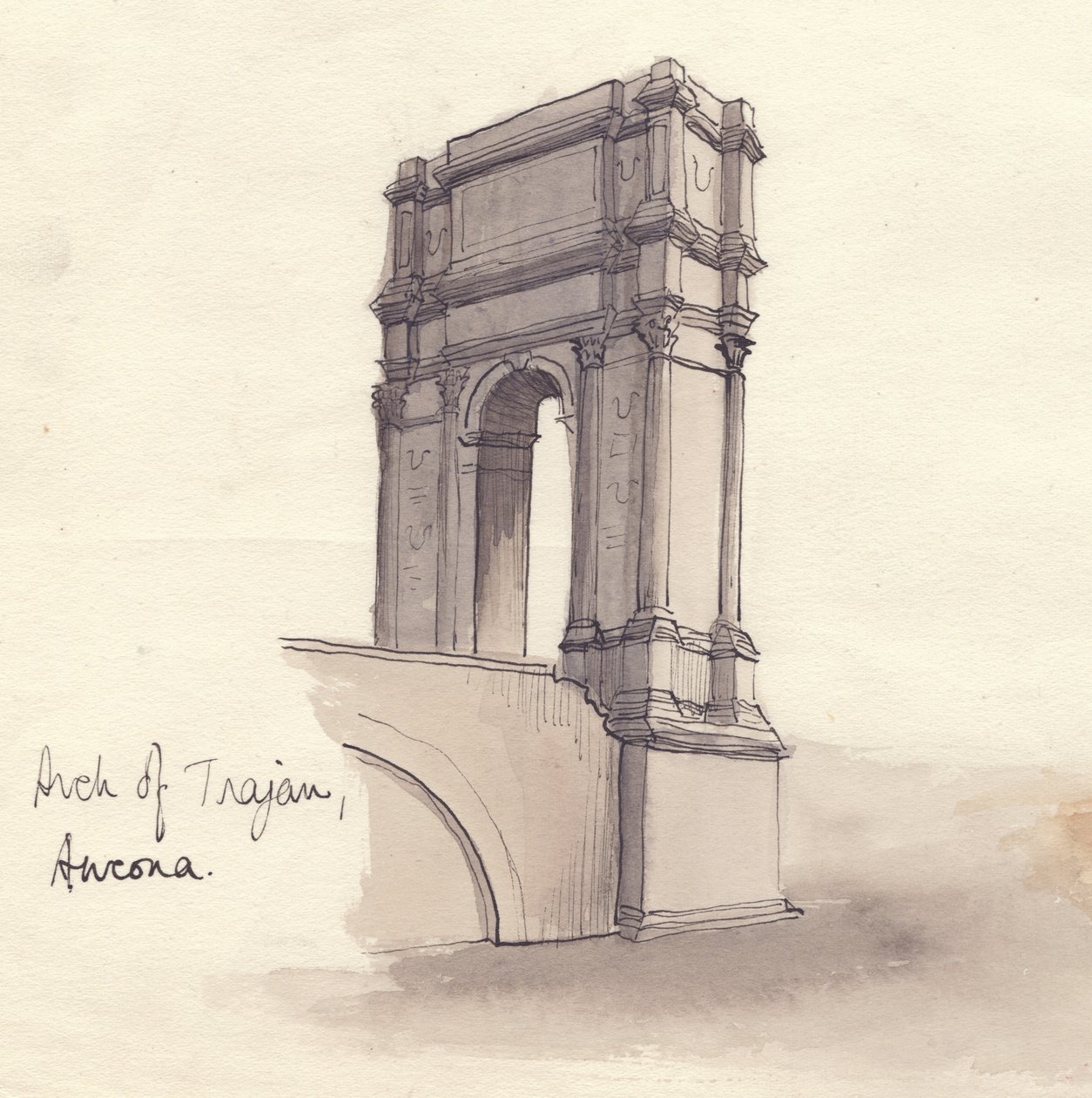 Arco de Trajano, Ancona, 1951 de Shirley Markham