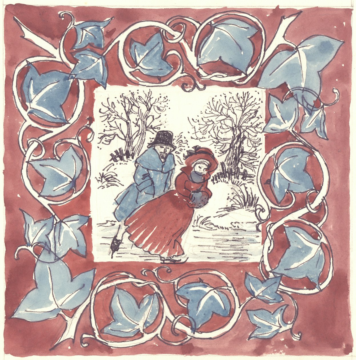 Patinadores navideños de Shirley Markham
