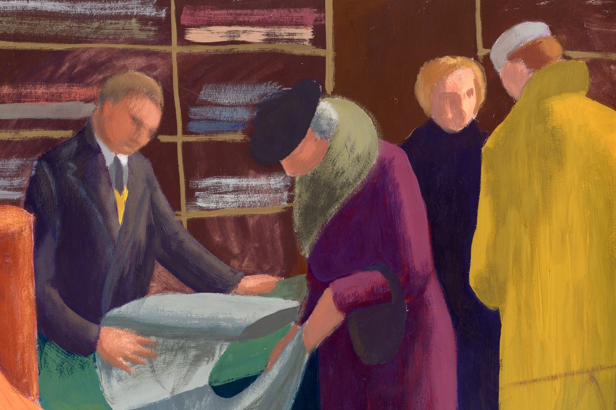 Tienda de telas, 1951 de Shirley Markham
