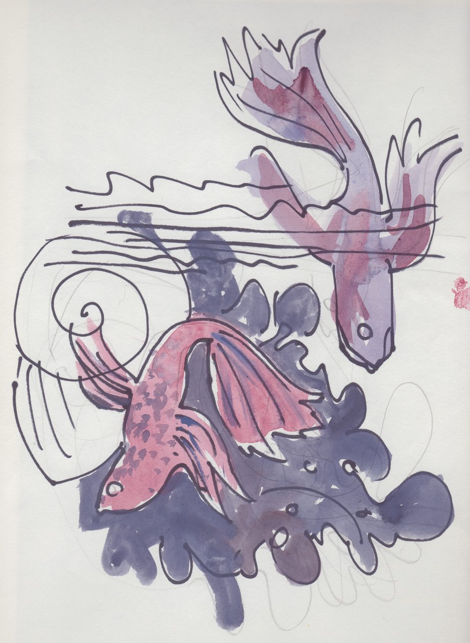 Estudio de peces, c. 1970 de Shirley Markham