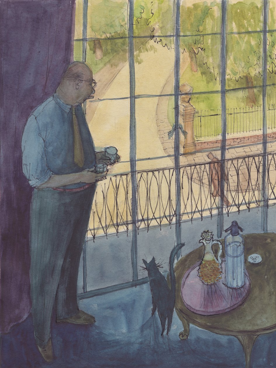 Hombre mirando por la ventana, 1952 de Shirley Markham