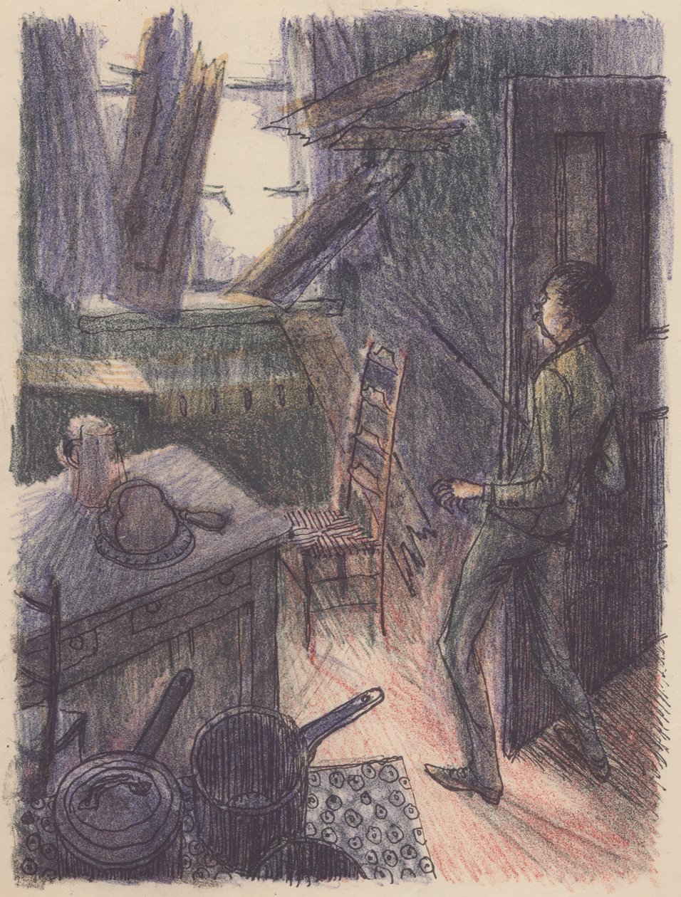Escena de El hombre invisible: rompiendo la ventana de Shirley Markham