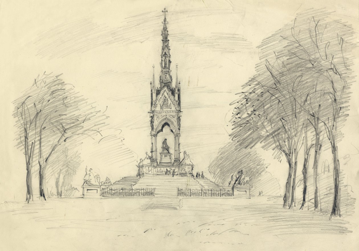 El Memorial de Albert, Kensington Gardens, Londres, c1950 de Shirley Markham