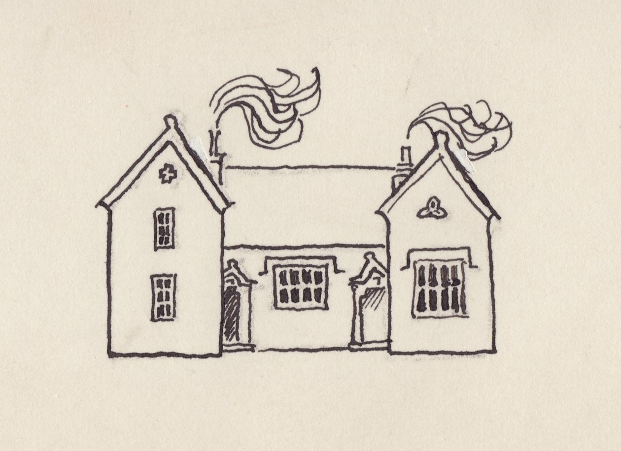 La Casa de la Escuela, Little Bedwyn, años 1980 de Shirley Markham