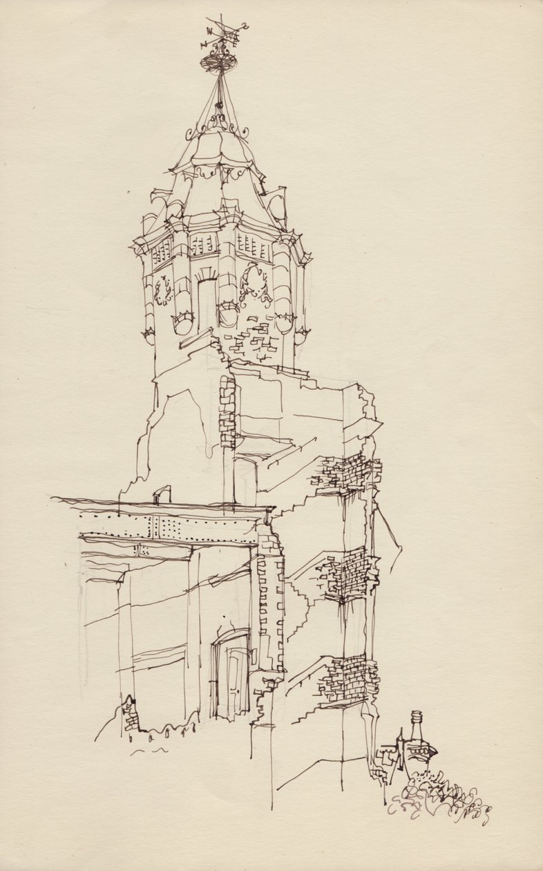 Torreta de edificio en ruinas de Shirley Markham