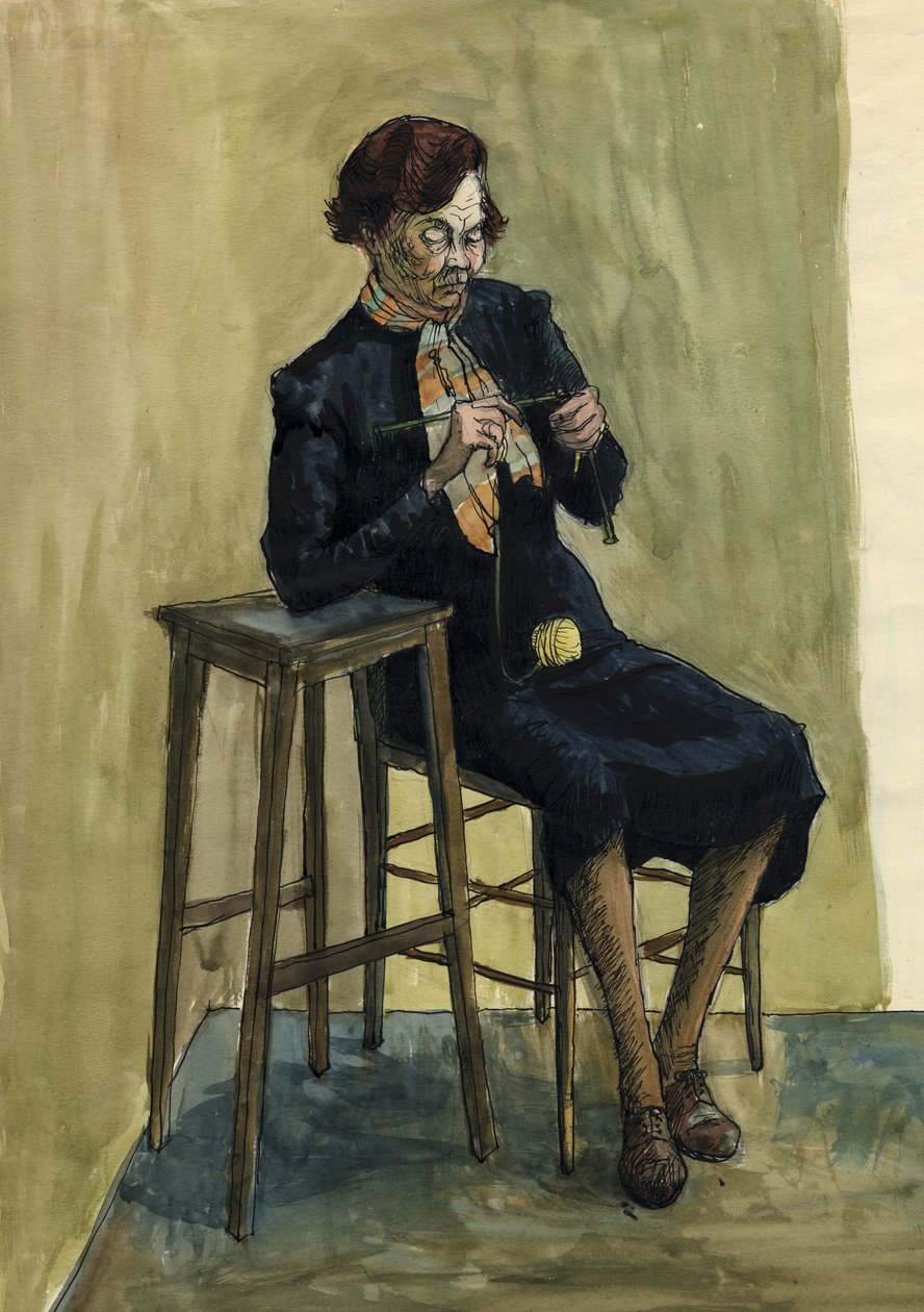 Mujer Tejiendo de Shirley Markham