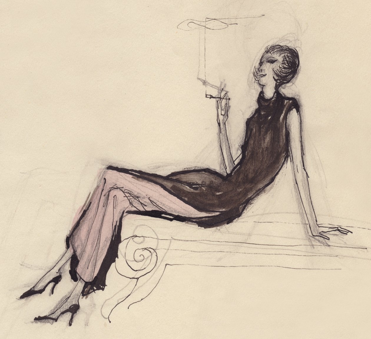 Mujer fumando de Shirley Markham