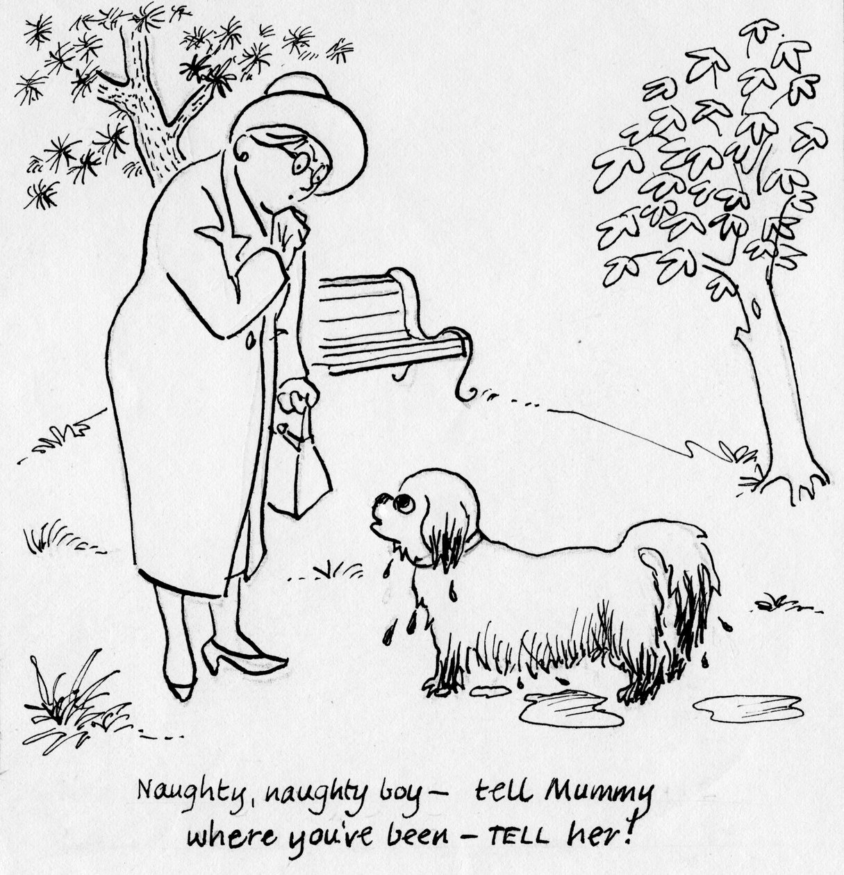 Mujer con perro, c.1950 de Shirley Markham