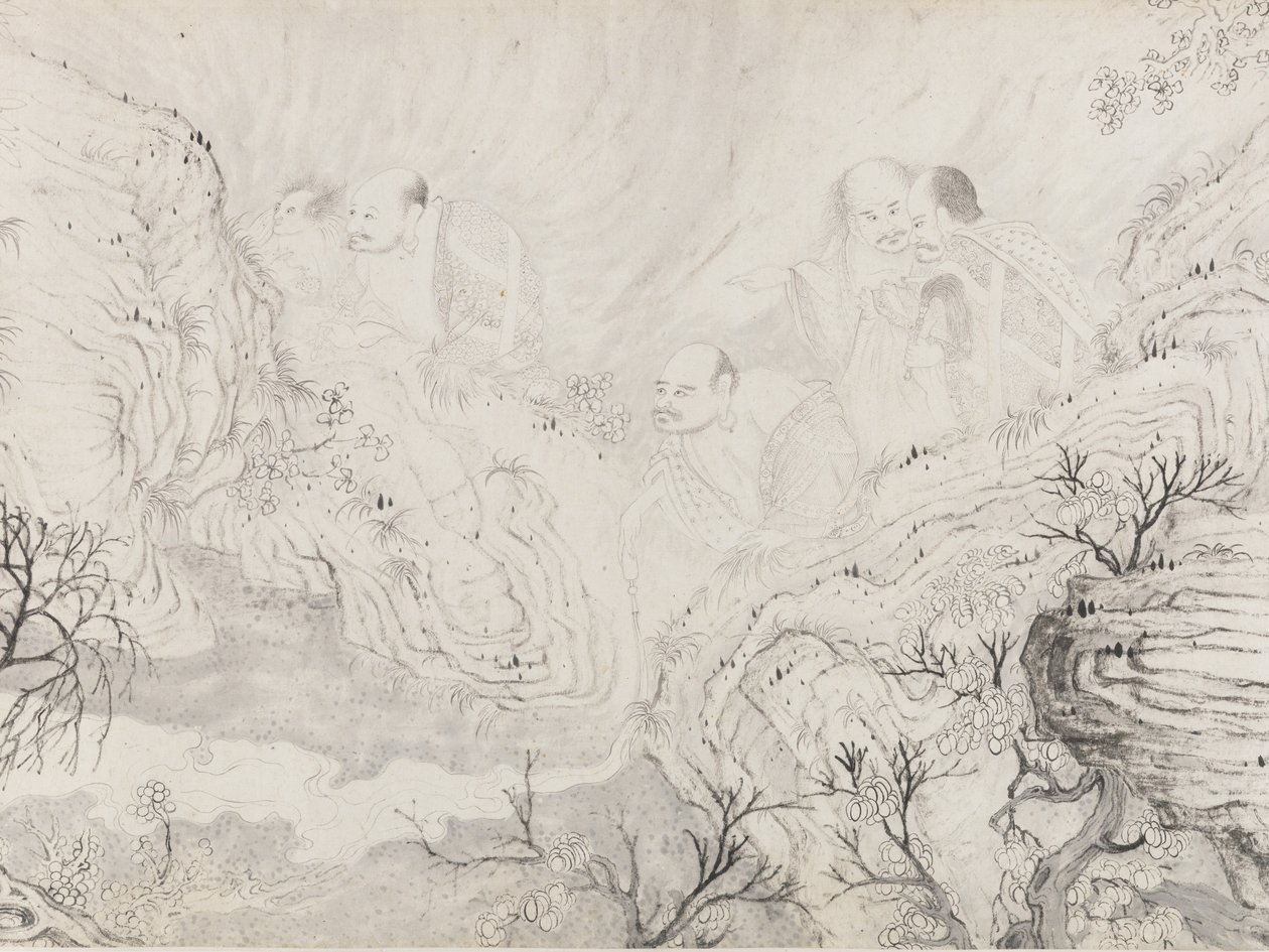 Los dieciséis Luohans, 1667 de Shitao