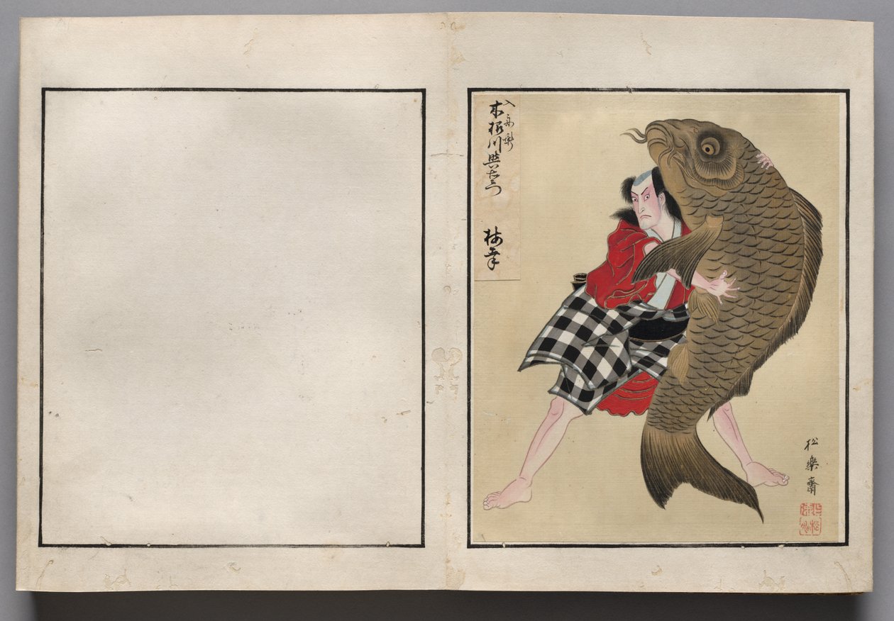 Leaf from Album of Actor Portraits de Shorakusai