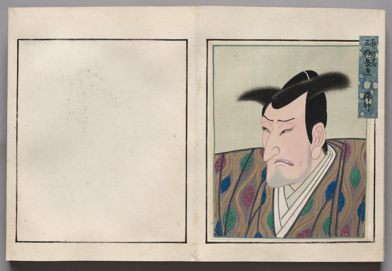 Leaf from Album of Actor Portraits de Shorakusai