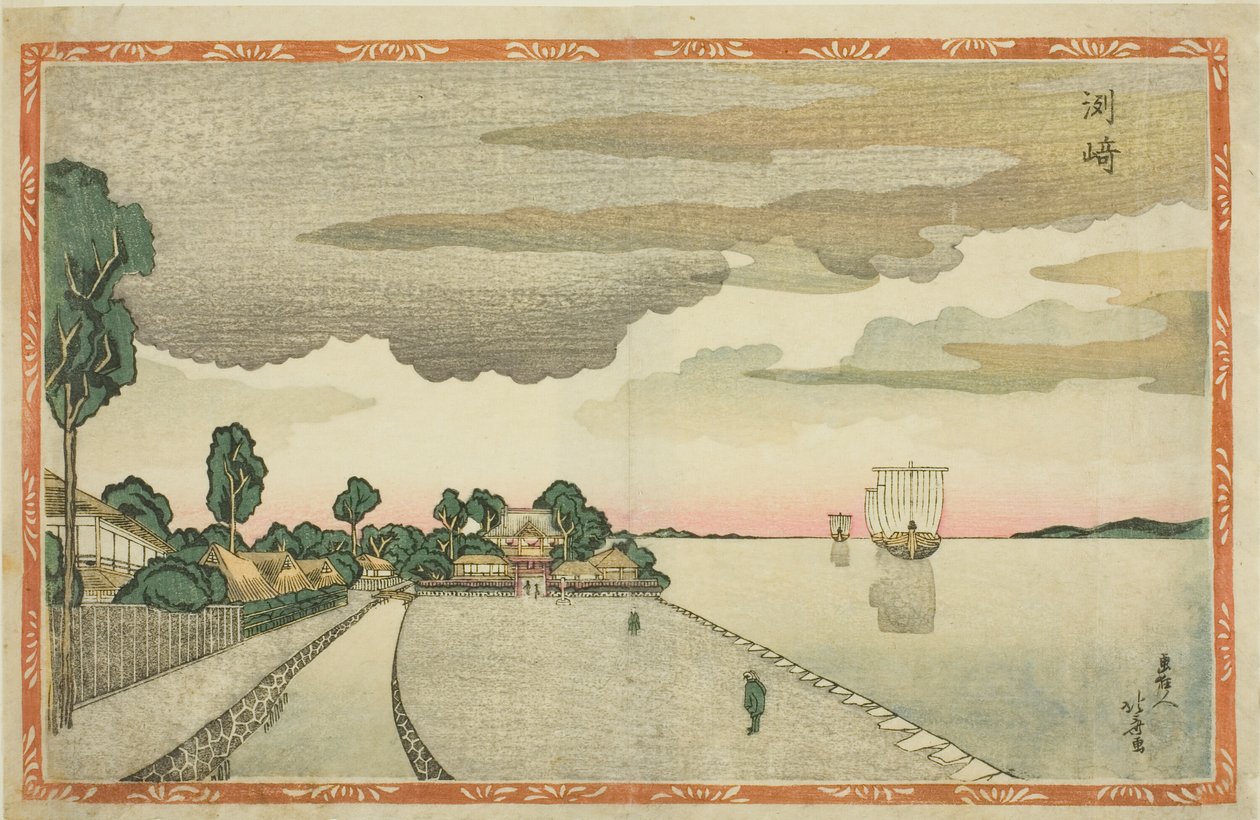 Susaki, de la serie "Imágenes de nueva perspectiva (Shin uki-e)" de Shotei Hokuju