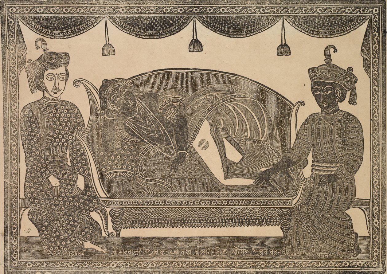 Pintura Kalighat, 1800s de Shri Gobinda Chandra Roy