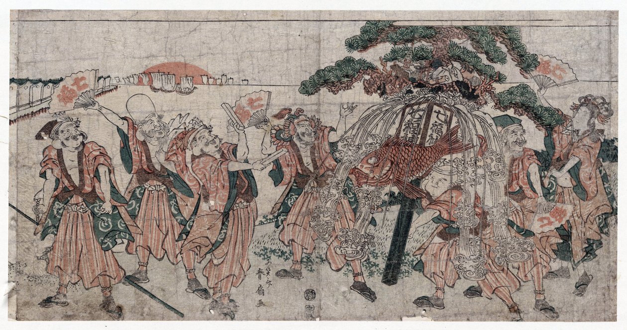 Siete dioses de la suerte de Shunsen Katsukawa
