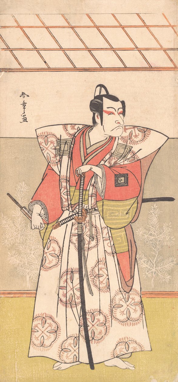 Ichikawa Danjuro V como un samurái de alto rango, ca. 1778 de Shunsho