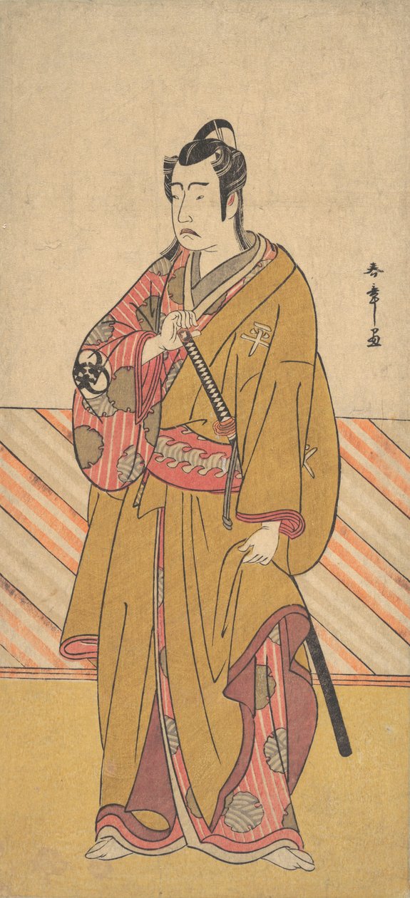 El Actor Bando Mitsugoro I como uno de los Conen Otoko o Cinco Kyokaku de Shunsho