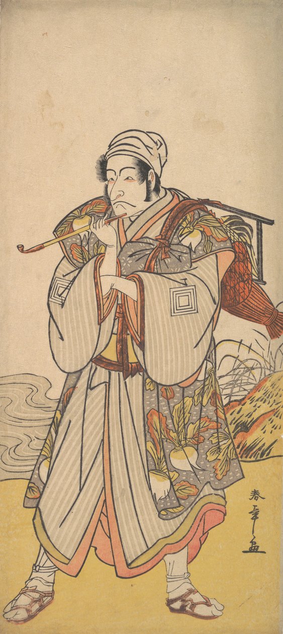 El actor Danjuro III como un vendedor ambulante, 1726-1792 de Shunsho