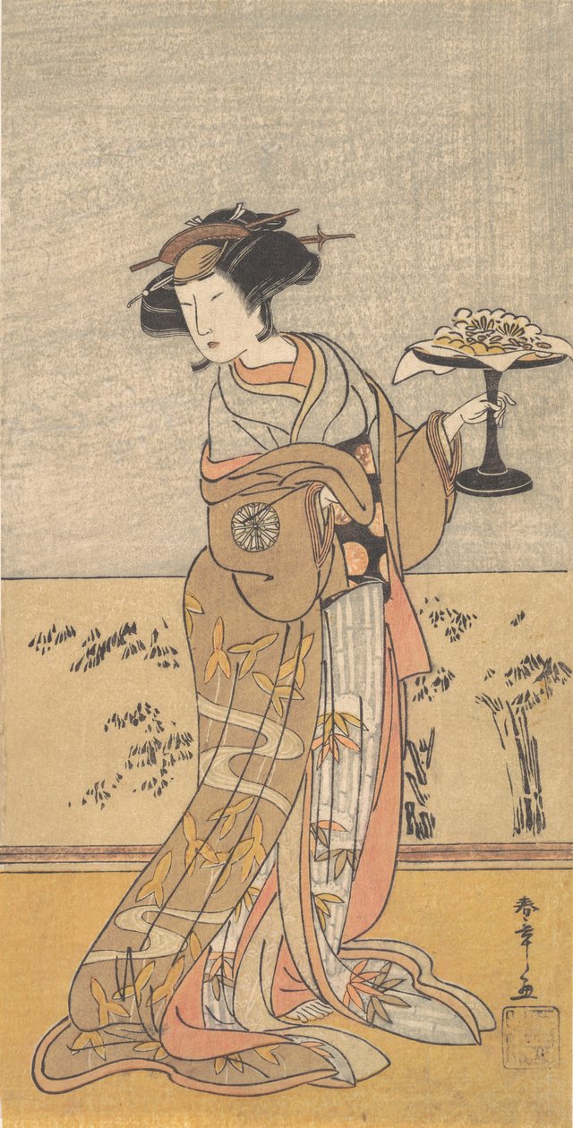El primer Nakamura Tomijuro en el papel de Shigenoi, décimo mes, 1777 de Shunsho