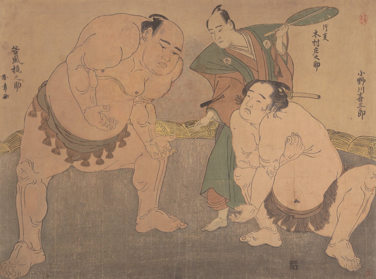 Los luchadores, ca. 1785 de Shunsho