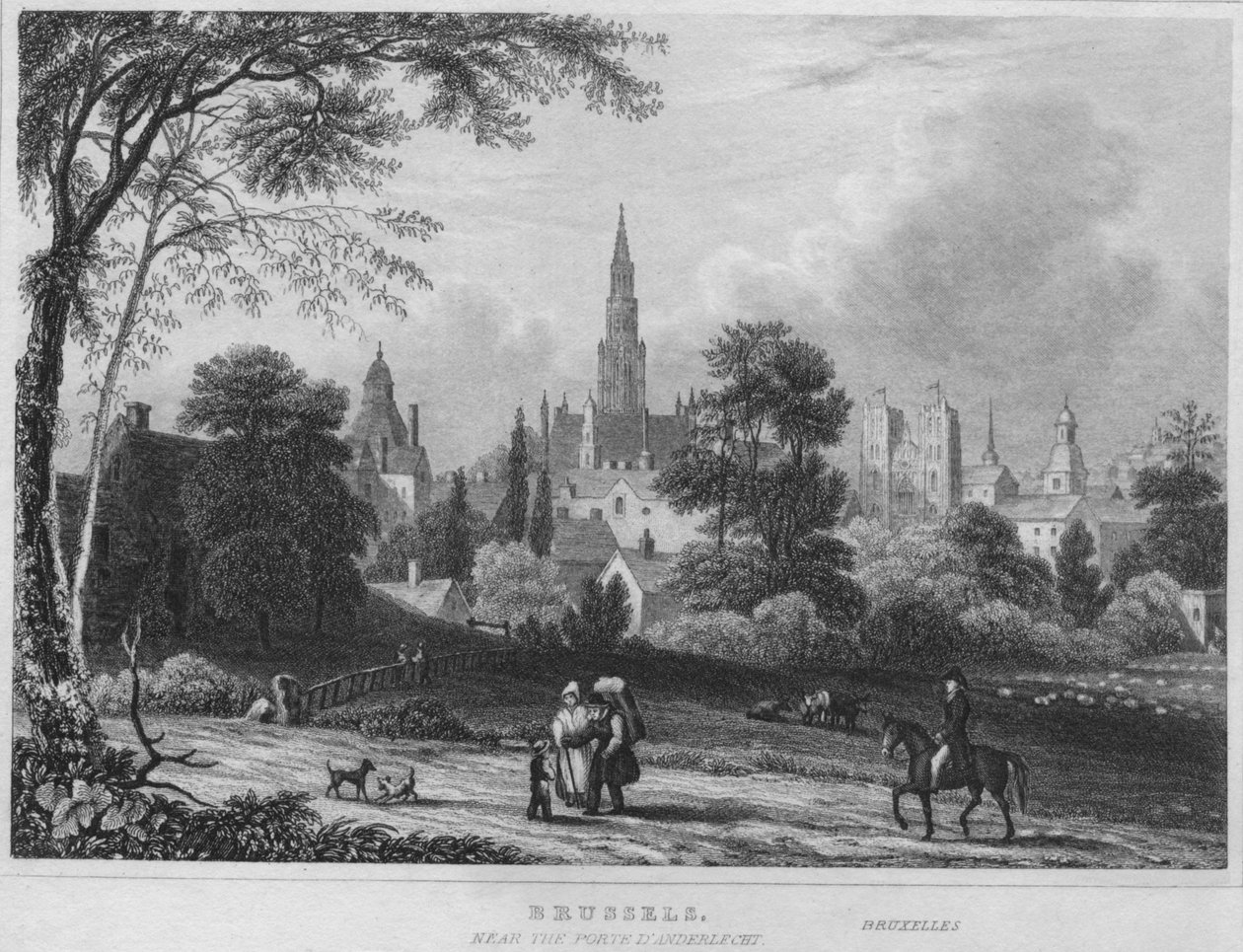 Bruselas, cerca de la Puerta de Anderlecht, 1850 de Shury and Son