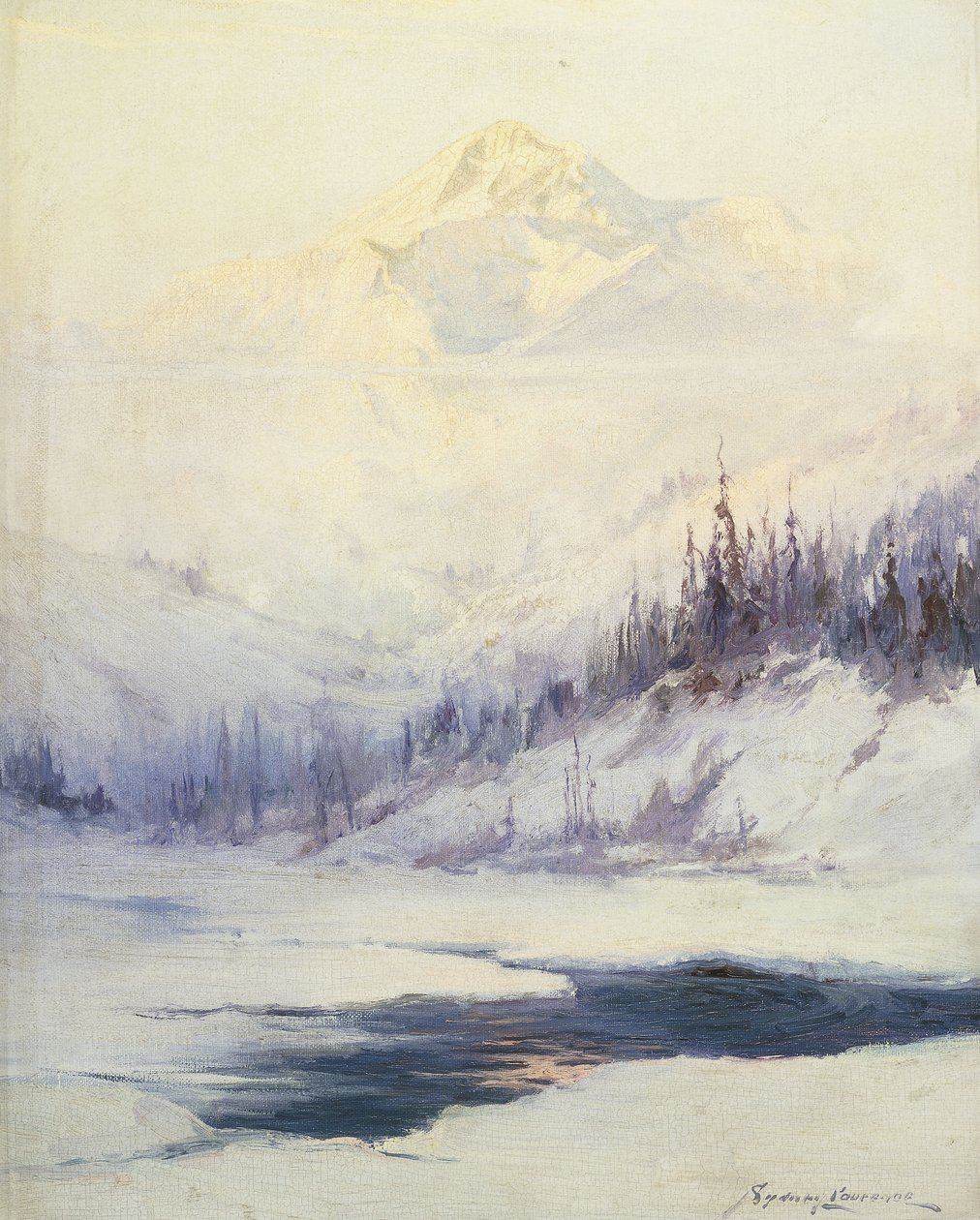 Mañana de invierno, Monte McKinley, Alaska de Sidney Laurence