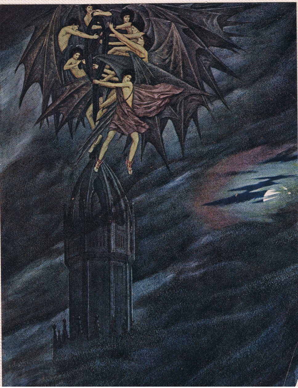 Lucifer y sus ángeles "¡date prisa! ¡Apresúrense! Oh vosotros, espíritus, arrastrad desde su puesto la pesada cruz de hierro de Sidney Meteyard