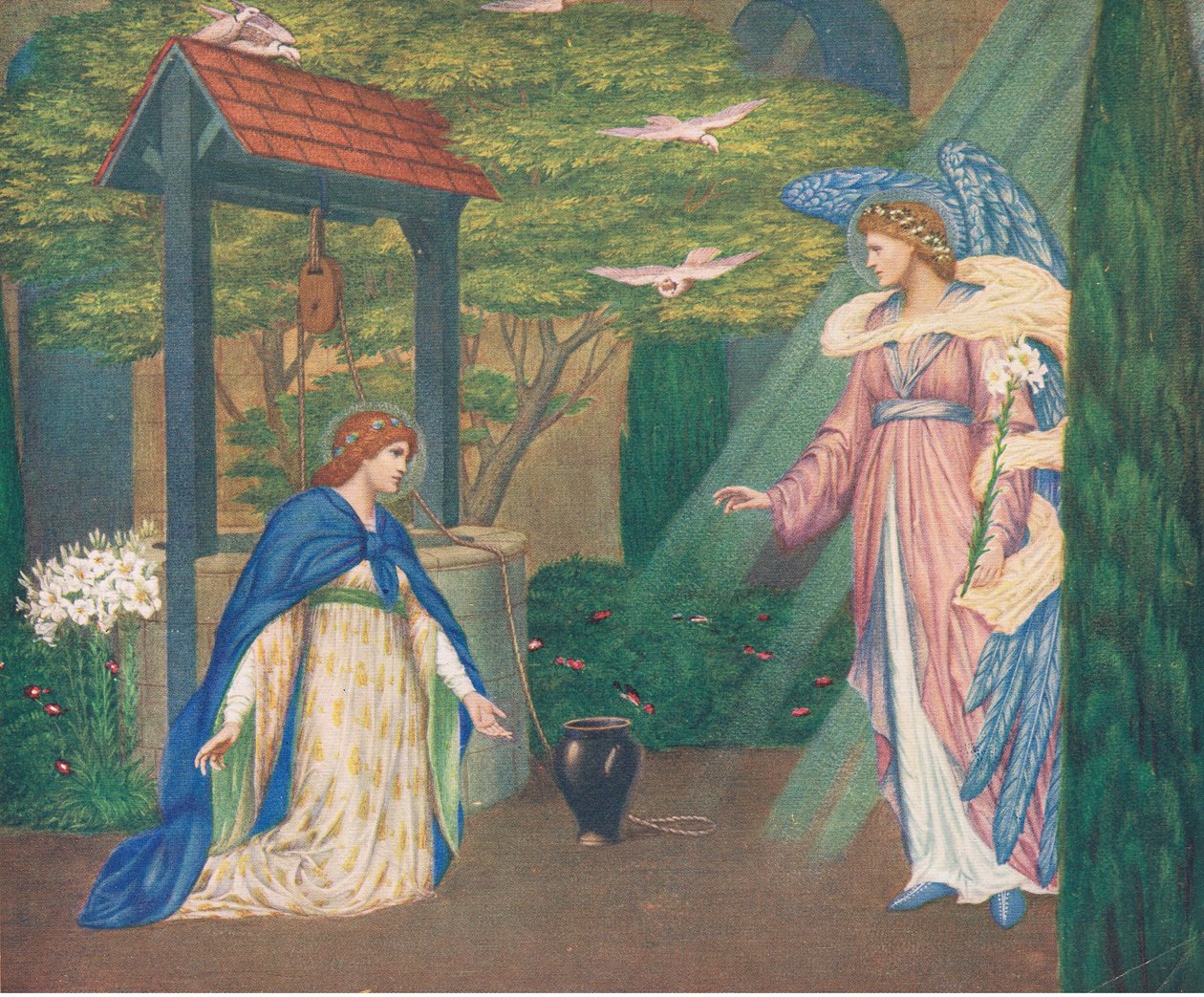 María en el pozo. "¡Salve, Virgen María, llena de gracia! de Sidney Meteyard