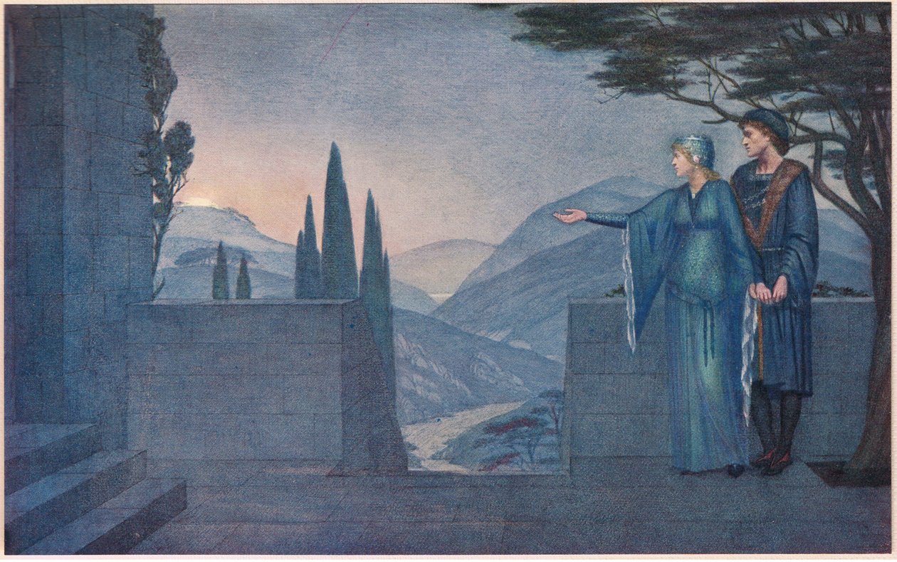 El Príncipe y Elsie. "Ah, no tan pronto, mira aquel fuego, es la luna que sale lentamente sobre la colina oriental de Sidney Meteyard