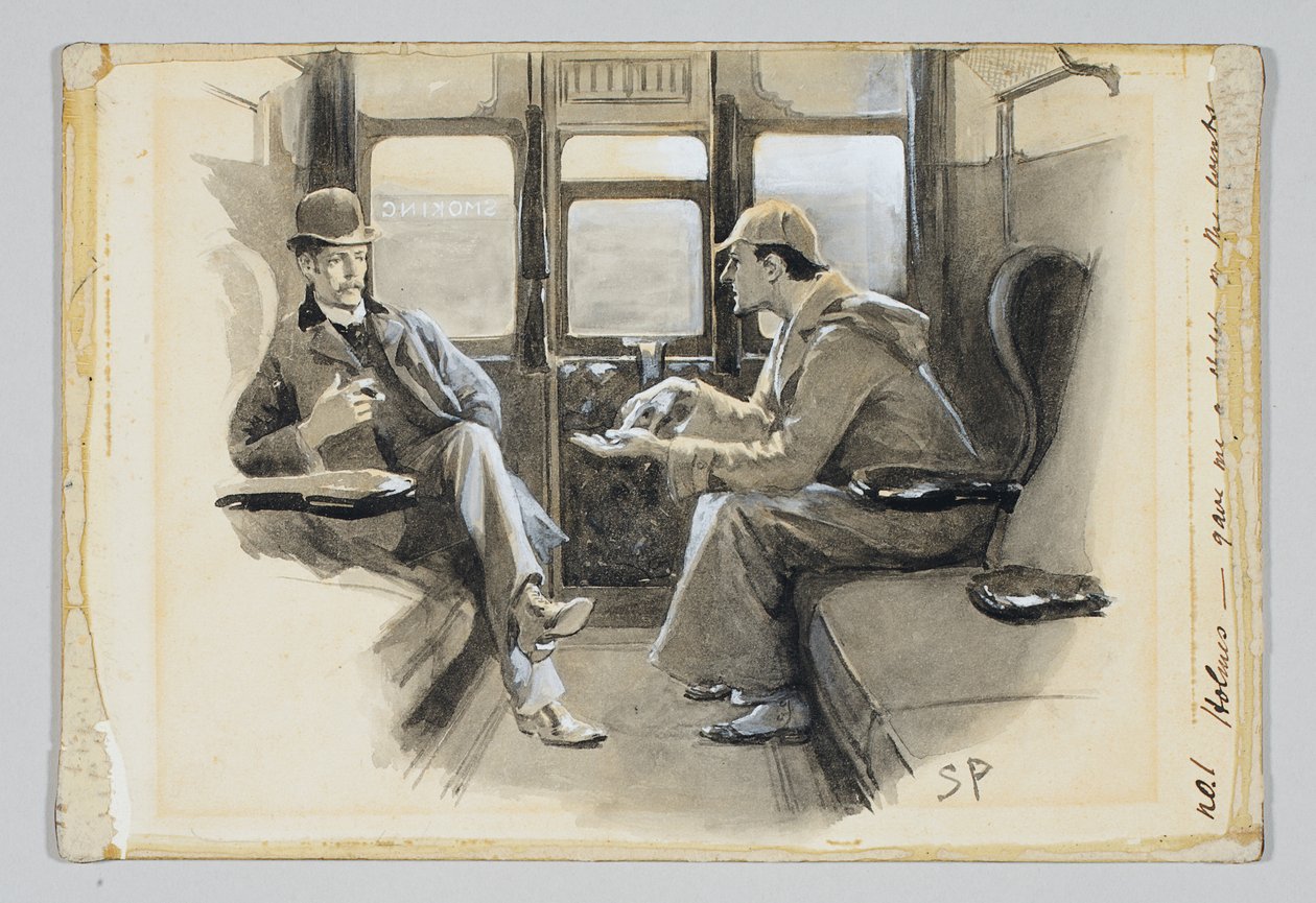Ilustración para la historia de Sherlock Holmes de Arthur Conan Doyle "La aventura de Silver Blaze", 1892 de Sidney Paget