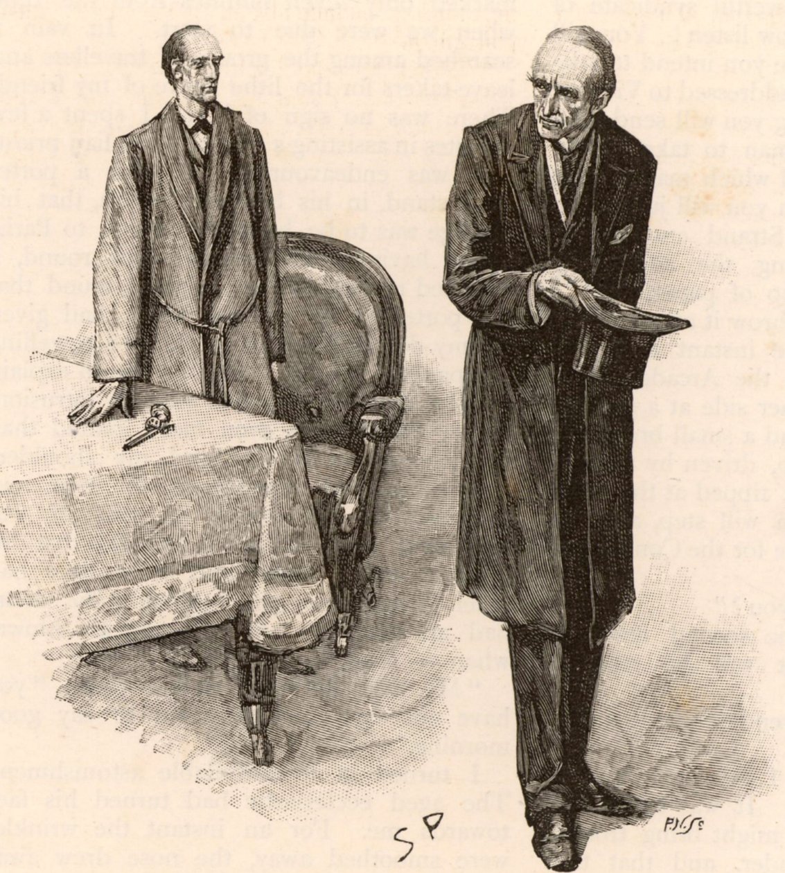 Ilustración para "Las aventuras de Sherlock Holmes de Sidney Paget