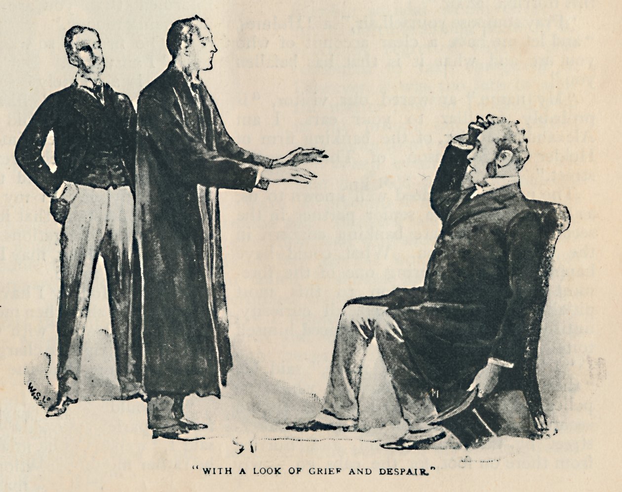 Con una Mirada de Dolor y Desesperación, 1892 de Sidney Paget