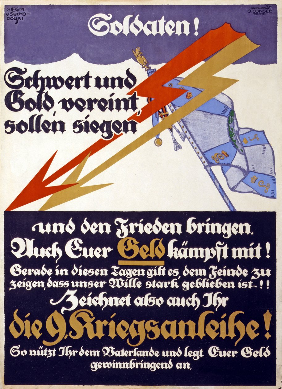Campaña de recaudación de fondos alemana para el 9º Préstamo de Guerra, 1914-18 de Siegmund von Suchodolski
