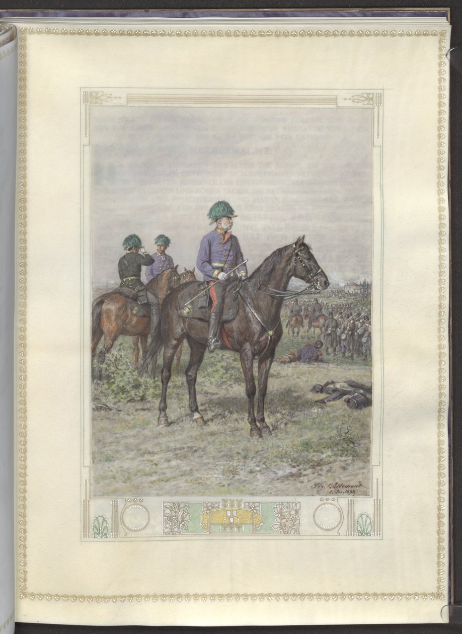 Homenaje con motivo del 50 aniversario del gobierno del emperador Francisco José I 1898 (impresión) de Siegmund L