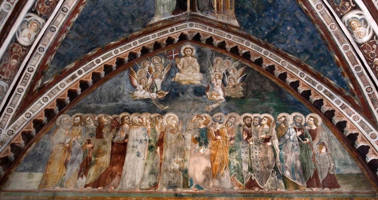 Cristo en gloria de Sienese School