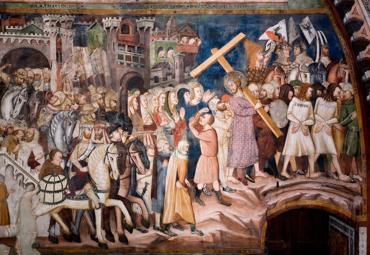 El ascenso al Calvario de Sienese School