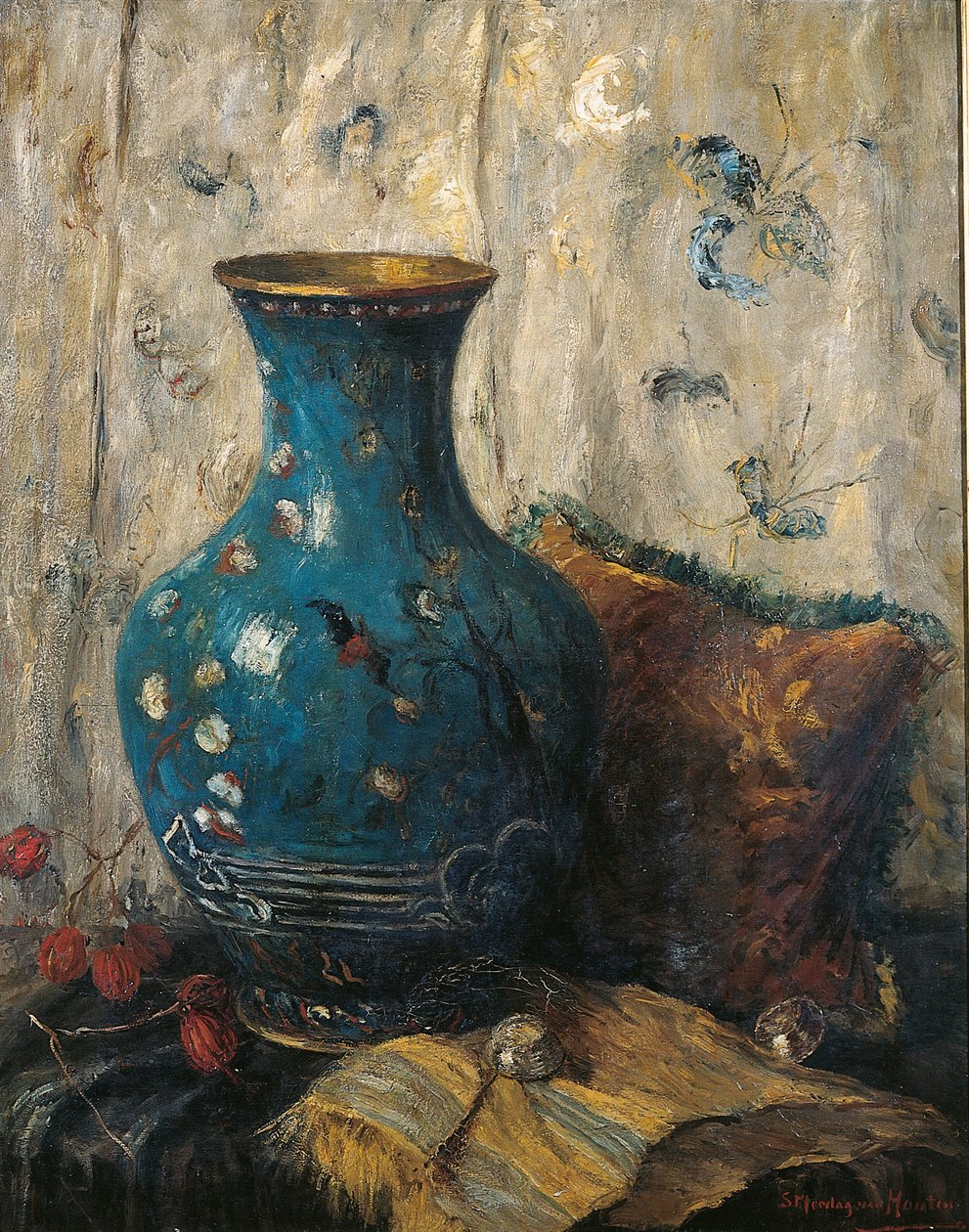 Jarrón azul de Sientje Mesgad van Houten