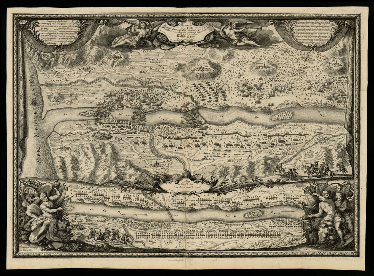 Batalla de Ter ganada por el ejército del rey comandado por el Mar. duque de Noailles el 27 de mayo de 1694 de Sieur de Beaulieu