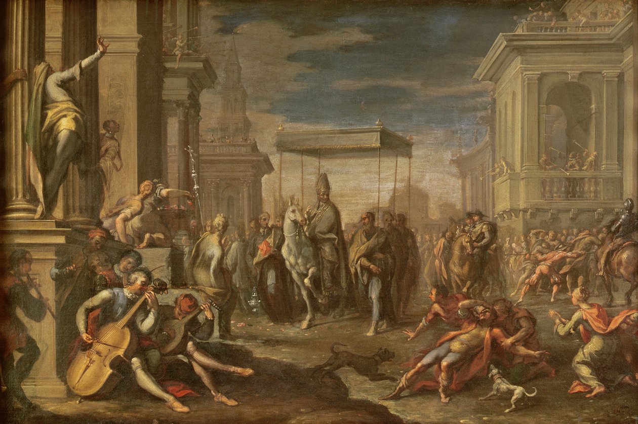 El milagro de San Ambrosio de Sigismondo Caula