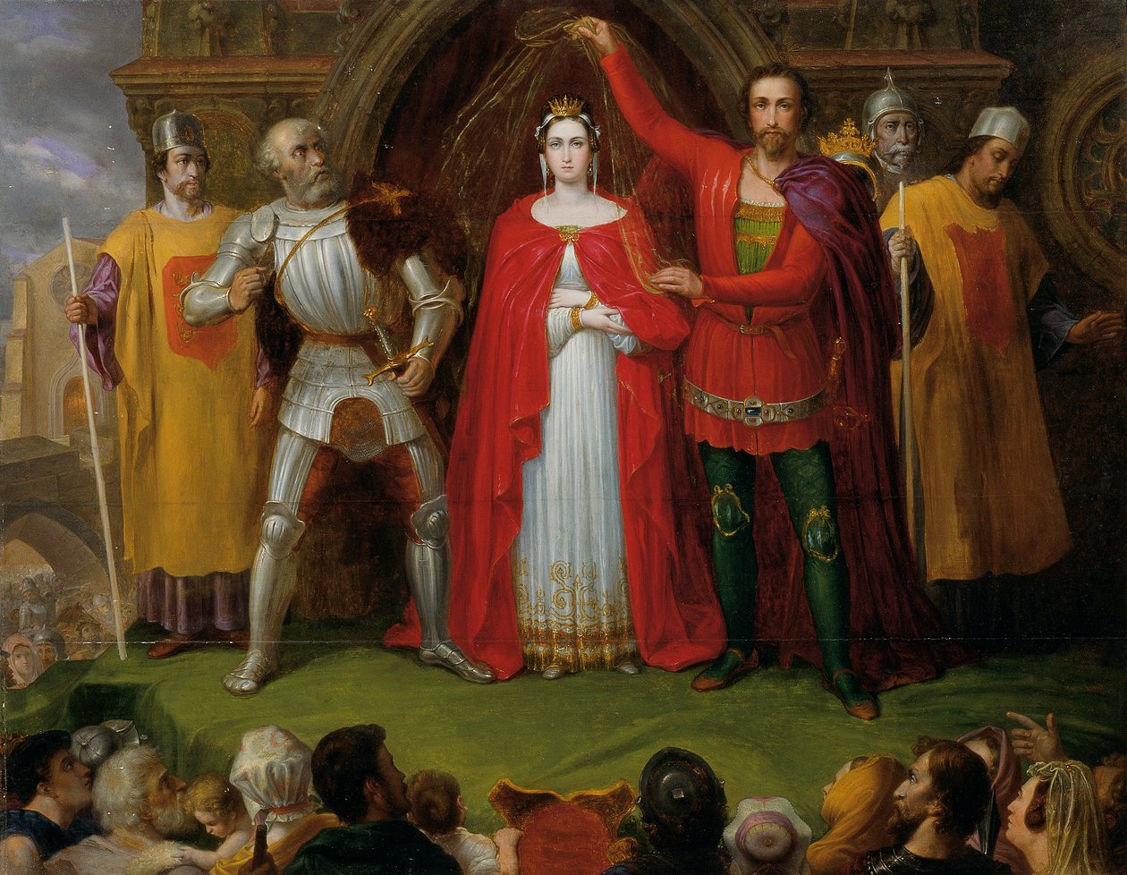 Boda del rey Alfredo el Grande de Inglaterra de Sigmund Ferdinand von Perger